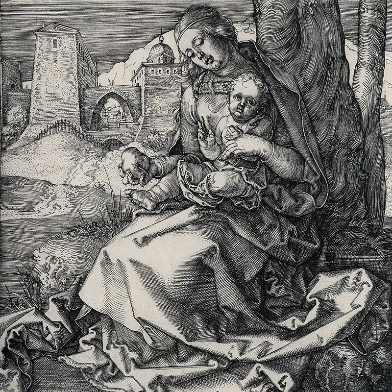 Virgin and child with the pear