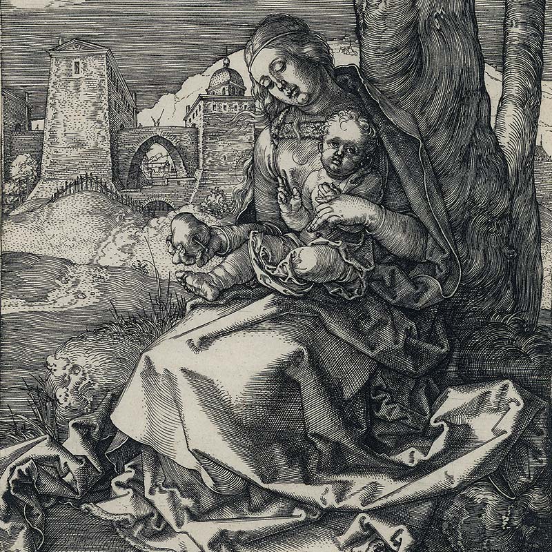 Virgin and child with the pear