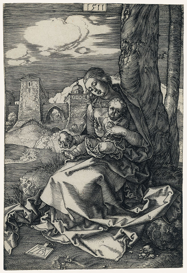 Virgin and child with the pear