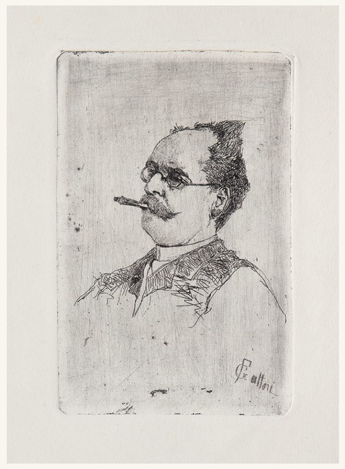Portrait of a man with chigarette holder